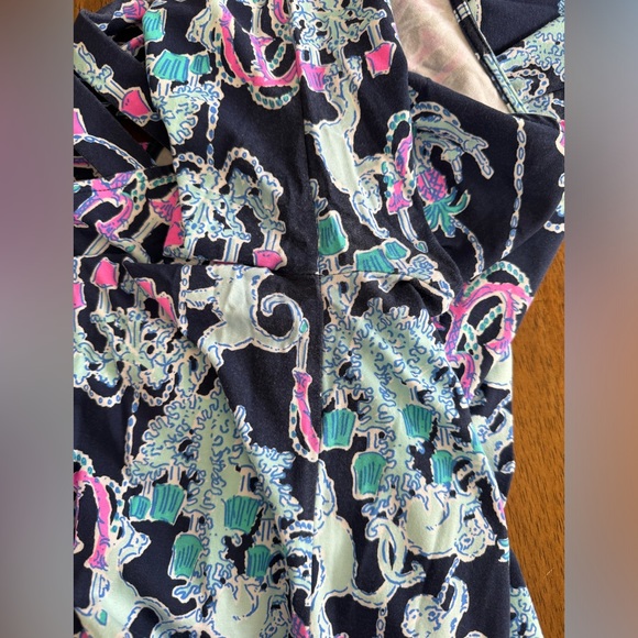 Lilly Pulitzer Ophelia Dress SZ S Bright Navy Pop Up Monkey Trouble - Picture 12 of 16